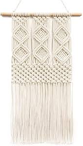 You require some loops and macrame cords, that's it. Amazon Com Timeyard Handmade Macrame Wall Hanging Woven Tapestry Boho Chic Home Art Decor Bohemian Apartment Studio Dorm Decorative Interior Wall Decor Living Room Bedroom Nursery Craft Decorations 12 0 W X