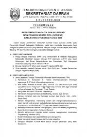 11.000 lowongan kerja bumn resmi dibuka 2019 warga situbondo bisa mendaftarkan diri. Lowongan Kerja Pemda Situbondo Lowongan Kerja Non Pns Pemda