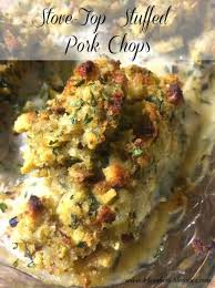 These pork chops are super quick to make and delicious, like my pork schnitzel. Stove Top Stuffed Pork Chops