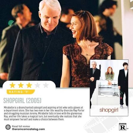 🍿 Shopgirl (2005) Final Verdict: Shopgirl is a delicate film held afloat  by the strength of its cast. With her fearless performance as Mirabelle,  Danes is the star here, but Martin and