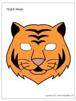 Tiger Mask Printable Templates Coloring Pages Tiger Mask Template Printable Halloween Masks Animal Mask Templates