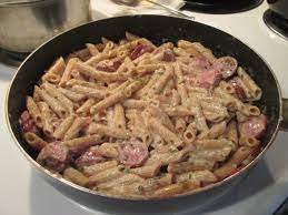 My mom substituted turkey sausage, egg beaters and low fat cheddar to reduce the fat. Smoked Turkey Sausage Alfredo W Sourdough Bread My Meals Are On Wheels