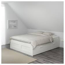Brimnes Bedframe Met Opberglades Wit 160x200 Cm Ikea Ikea Bed Frames Bed Frame With Storage Bed Storage Drawers
