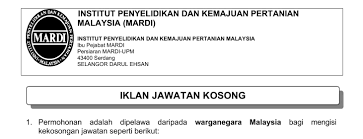 Salah satu matlamat utama mardi adalah sebagai pusat pengumpulan dan. Institut Penyelidikan Dan Jawatan Kosong Terkini Facebook