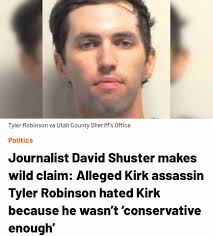 And journalist David Shuster made a wild claim that Tyler Robinson hated  Kirk bc he wasn't 'conservative enough' #developing