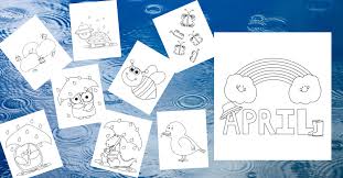 April is rainy coloring page. 15 April Coloring Pages For Kids Full Of Showers Flowers Kids Activities