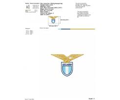 Was established in 1900 under the name of società podistica lazio and made its debut in an official league competition in 1912. S S Lazio Logo Machine Embroidery Design For Instant Download