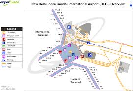Delhi Indira Gandhi International Del Airport Terminal Map Overview Airport Map Airport Design Airport Guide