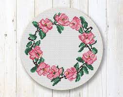 The pattern can be stitched as a whole or you can select each of the elements to decorate smaller stitching projects such as cards, frames, pouches, small bags, gift tags and more! Cross Stitch Circle Border Pattern Novocom Top
