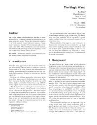 Pdf The Magic Wand