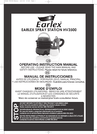 Earlex Spray Station Hv3500 Manualzz Com