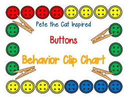 Pete The Cat Inspired Buttons Behavior Clip Chart