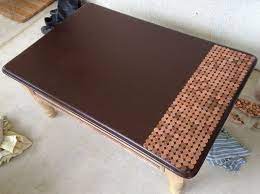 You can create one of your own using if you're looking for furniture that's a conversation starter, than this diy coffee table is for you. How To Make A Penny Top Coffee Table Diy Penny Coffee Tables Penny Table Penny Table Tops