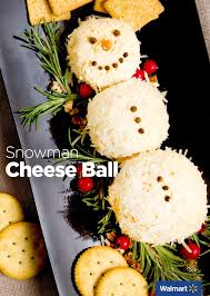 Snowman Cheese Ball Walmart Do You Want To Build A Snowman Learn How To Make This Adorable Snowman Cheese Cheese Ball Holiday Appetizers Holiday Cooking