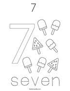 You can either choose to color your drawings online or print them to color and offer them to your family and friends. Number 7 Coloring Pages Twisty Noodle