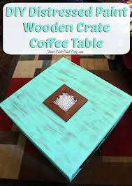 Finish the hole in the middle with wood to fit. Diy Distressed Wood Crate Coffee Table Jenns Blah Blah Blog