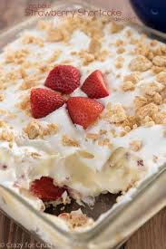 No Bake Strawberry Shortcake Dessert Crazy For Crust Recipe Strawberry Shortcake Dessert Desserts Baked Strawberries