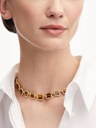 Oscar De La Renta Square Stone Necklace