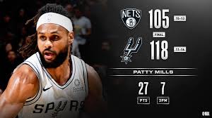 See what patty mills (spockdatabones) has discovered on pinterest, the world's biggest collection of ideas. Nba On Twitter Patty Mills 27 Pts 7 3pm And The Spurs Win At Home Gospursgo Lamarcus Aldridge 20 Pts 10 Reb 4 Blk Spencer Dinwiddie 41 Pts Career High Jarrett Allen 19