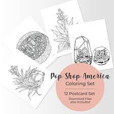 But it made international news when some adult coloring books made the amazon top seller list. Cactus Succulent Adult Coloring Sheet Set Pop Shop America