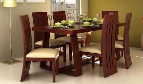 Buy Jaoquin 6 Seater Dining Set Mahogany Finish Online In India Wooden Street Dining Room Furniture Design Wooden Dining Table Designs Modern Dining Furniture