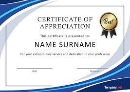 The Glamorous 30 Free Certificate Of Appreciation Templates And Letters With Free Template For Certificate Of Recognition Digital Photo Certificato Illustration