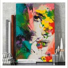 The original artwork is in 60''x80''. Modern Digital Oil Painting Of Colorful Woman In 2020 Abstract Art Painting Diy Abstract Art Painting Abstract Canvas Painting