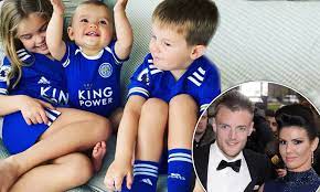 Vardy has also played for the england national team. Rebekah Vardy Shares Sweet Snap Of Her Children Wearing Leicester City Kits To Support Jamie Daily Mail Online