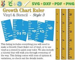 Growth Chart Ruler Stencil File Growth Chart Ruler Vinyl