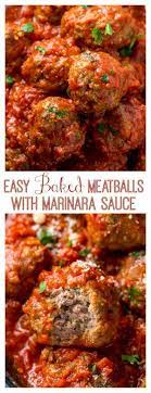 Easy Baked Meatballs Recipe Video With Marinara Sauce Baker By Nature Recipe Easy Baked Meatballs Meatball Recipes Easy Meatballs Easy