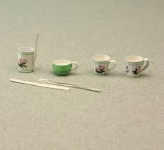 Make A Printable Dolls House Miniature Tea Set In 1 12 Scale Tutoriel Vaisselle Miniature