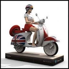 Vaspa Carta Vespa Girl Paper Models Vespa