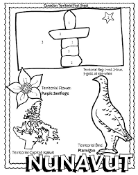 In the base of the shield, the inuksuk symbolizes the the mace and the coat of arms of nunavut are copyrighted symbols reserved for the official use of the legislative assembly of nunavut, and may not be used. Canadian Territory Nunavut On Crayola Com Social Studies Teaching Social Studies Nunavut