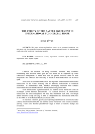 71/2011 / ediţie îngrijită de: The Utility Of The Barter Agreement In International Commercial Trade