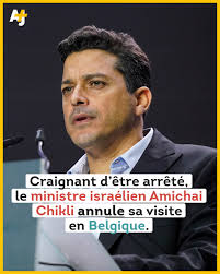Amichai Chikli, le ministre israélien des Affaires de la diaspora, a annulé  sa visite au Parlement européen prévue le 27 janvier, par crainte d'une  demande d'arrestation de la part d'organisations pro-palestiniennes.  L'annulation