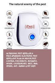 Interestingly, this ultrasonic pest repeller will be a great choice irrespective of whether you are it is essential to state that these ultrasonic sound waves are safe for humans and large mammals, thus. Ultrasonic Pest Repeller 6 Pack Upgraded Electronic Pest Repellent Plug In Indoor Pest Control For Insects Mosquito Mouse Cockroaches Rats Bug Spider Ant