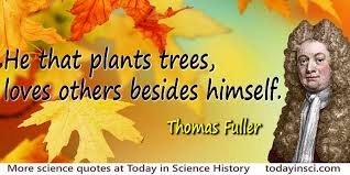 An email about importance of learning english : Thomas Fuller Quote He That Plants Trees Large Image 800 X 400 Px
