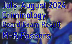 Criminology Board Exam Result July-August 2024