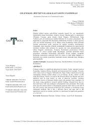 Pdf Geleneksel Bir Urun Olarak Kastamonu Pastirmasi