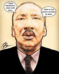 I have decided to stick with love. Hate is too great a burden to bear.  Martin Luther King Jr., Where Do We Go From Here? (1967) Artwork by Billy  #artmastermonroe #mlk #martinlutherkingjr #