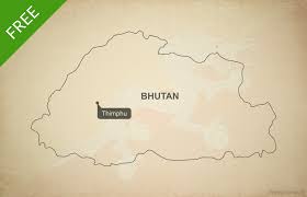 Bhutan is located in southern asia. Free Vector Map Of Bhutan Outline One Stop Map