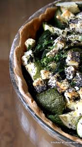 Tarte D Ete A La Courgette Feta Tapenade Et Pavot Bleu Tarte Courgette Alimentation Tapenade