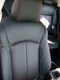 Black Leather With Red Double Contrast Stitching And Red Perforation Leather Car Seat Covers Car Seats Custom Leather