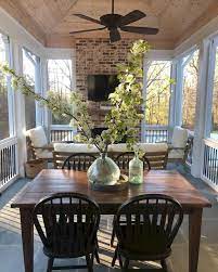 Pin By Kristin Zepp Reitz On My Dreams Sunroom Decorating House With Porch Indoor Porch