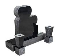 [Hot Item] Absolute Shanxi Black Granite Heart Shape Tombstone