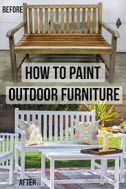 How To Paint Outdoor Wood Furniture And Make It Last For Years Painted Outdoor Furniture Painting Outdoor Wood Furniture Outdoor Wood Furniture