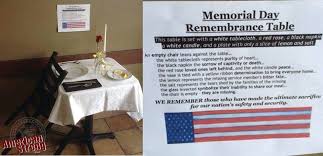 Memorial Day Tribute Memorial Day Fallen Soldier Table Black Napkins
