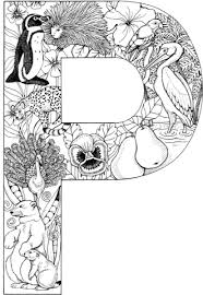 Letter P With Animals Coloring Page Animal Alphabet Letters Animal Coloring Pages Coloring Pages