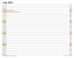 Where dst is observed, see recent and expected dst changes in the table below. July 2021 Calendar Templates For Word Excel And Pdf