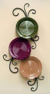 See more ideas about plate racks, diy plans, plates on wall. Wrought Iron Plate Hanger Vertical Three 9 11 Plates Plate Racks And Hangers Plates On Wall Plate Hangers Plate Display